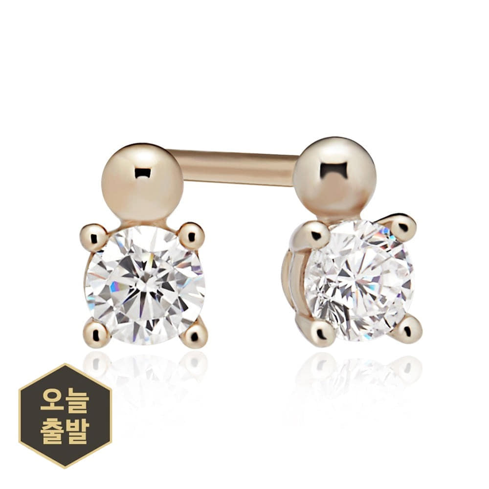 3부 천연 다이아몬드 14k 18k 데일리 심플 귀걸이 빌리너 HNDER03943